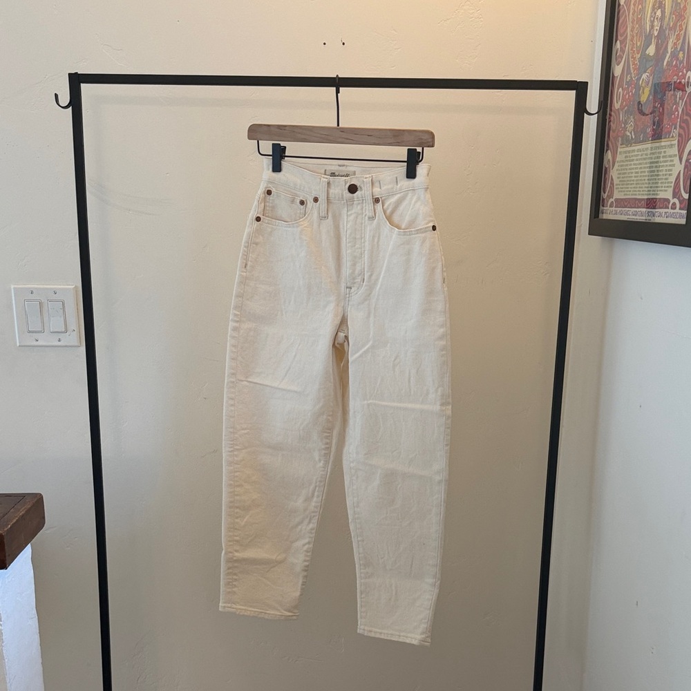 Madewell Cream Balloon Jeans for Women